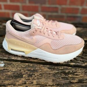 Nike Air Max SYSTM Barely Rose Pink Suede Womens Active Size 11 Running Shoes T1